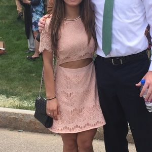 Stylestalker pink lace dress